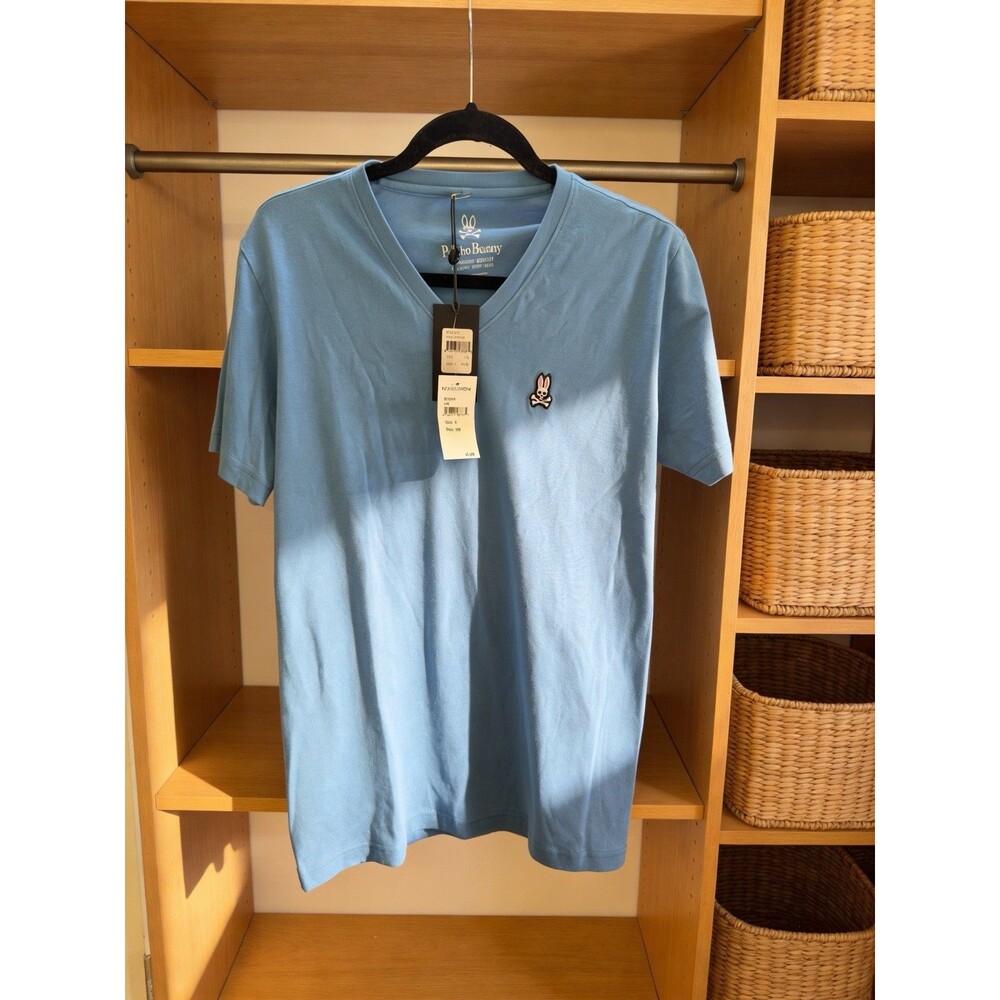 NWT Psycho Bunny V Neck T Shirt Sz 4 Small